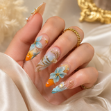 White Oval Short press-on nails by Lirenail - front view