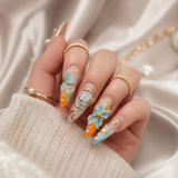 White Oval Short press-on nails by Lirenail - detail view