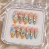 White Oval Short press-on nails by Lirenail - package