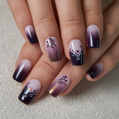 Sweet Pearl medium squoval press-on nails