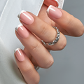 Sweet Pink short squoval press-on nails