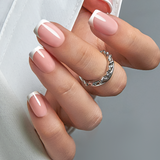 Sweet Pink short squoval press-on nails
