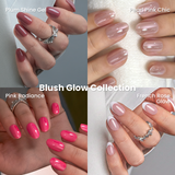 Blush Glow Collection-Short Oval short oval press-on nails