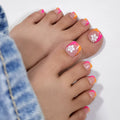 Tropical Blossom squoval Toenails press-on nails