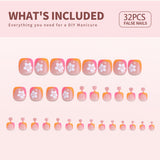 Tropical Blossom squoval Toenails press-on nails product view