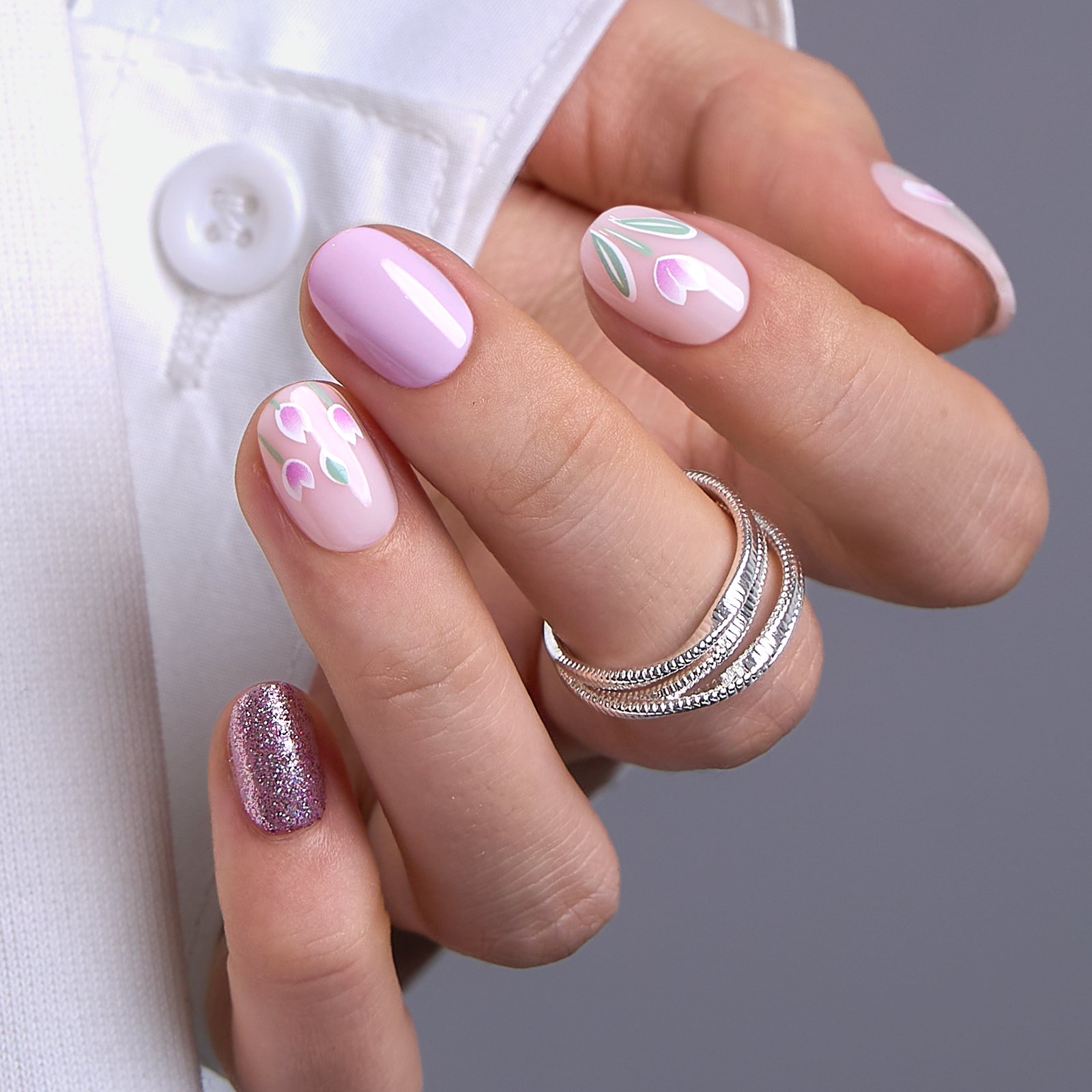 Tulip Whisper RS Squoval squoval press-on nails