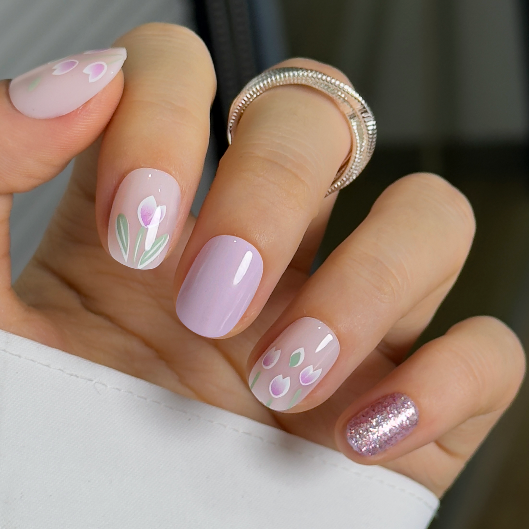 Tulip Whisper RS Squoval squoval press-on nails