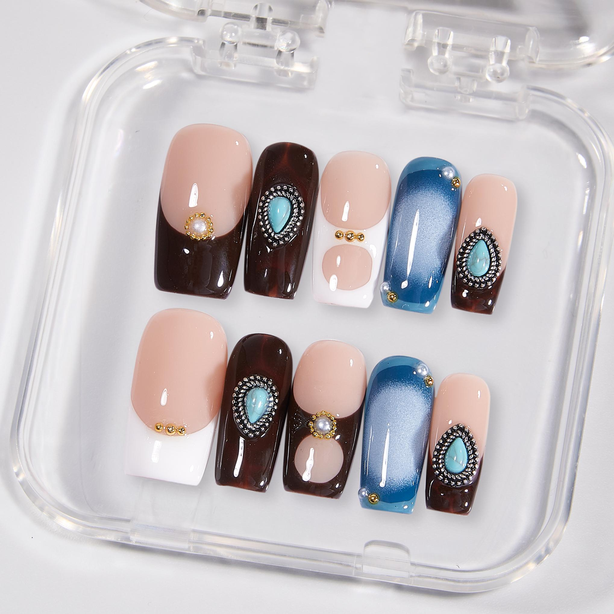 Turquoise Mirage press-on nails product view
