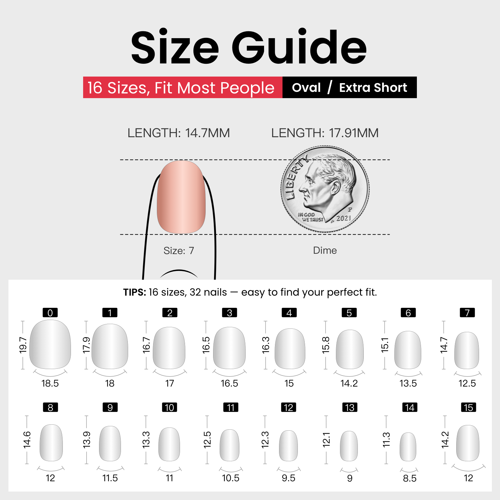 Size Guide | Lirenail Press-On Nails
