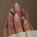Twilight Candy short almond nail detail