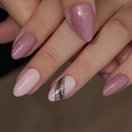 Twilight Candy short almond press-on nails