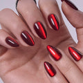 Velvet Flame S Almond almond press-on nails