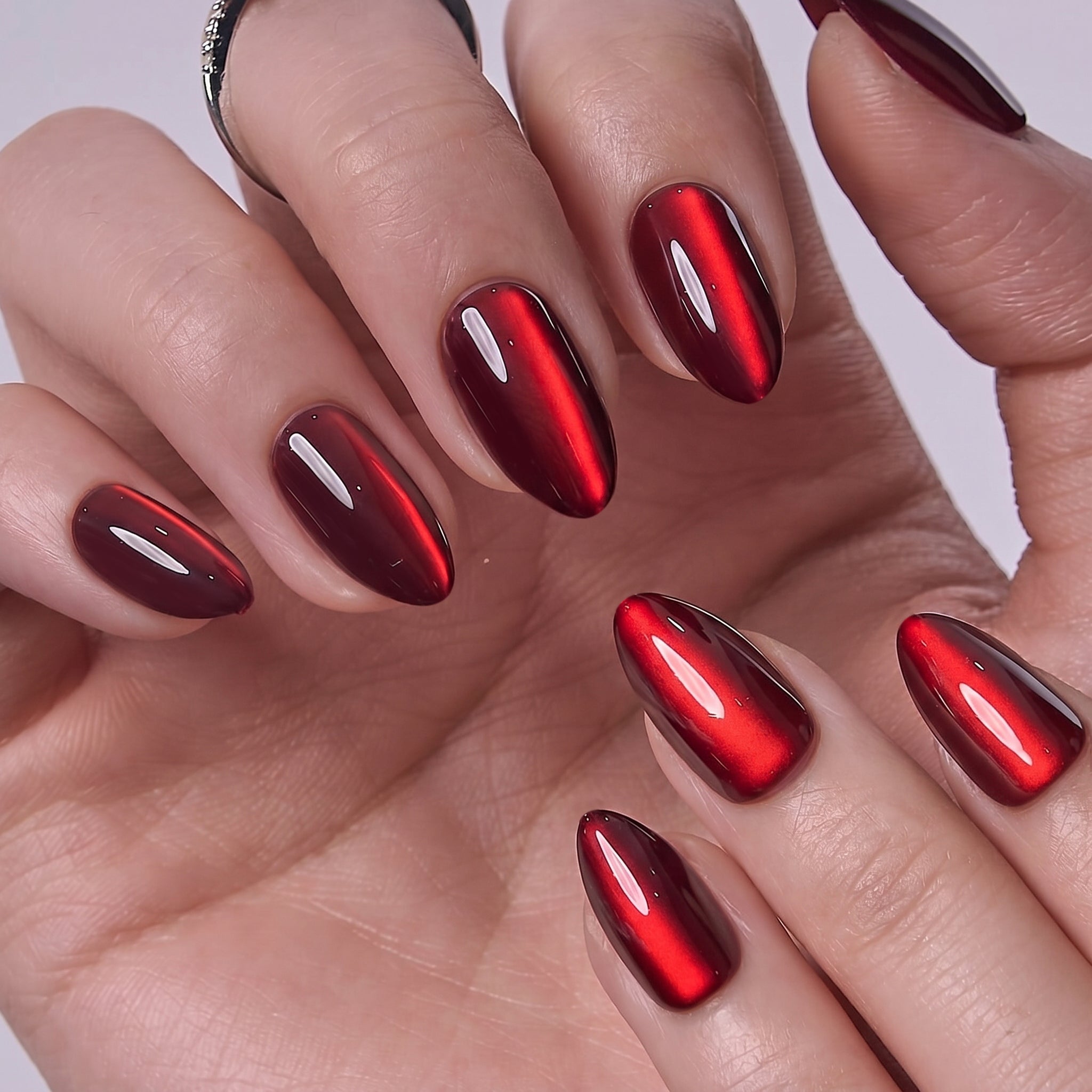 Velvet Flame S Almond almond press-on nails