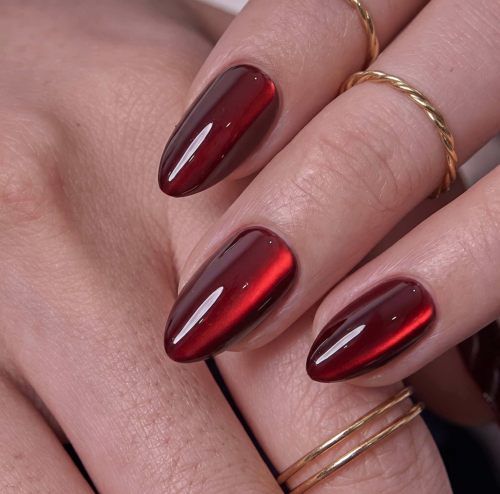 Velvet Flame S Almond almond press-on nails