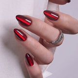 Velvet Flame S Almond almond press-on nails