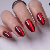 Velvet Flame S Almond almond press-on nails