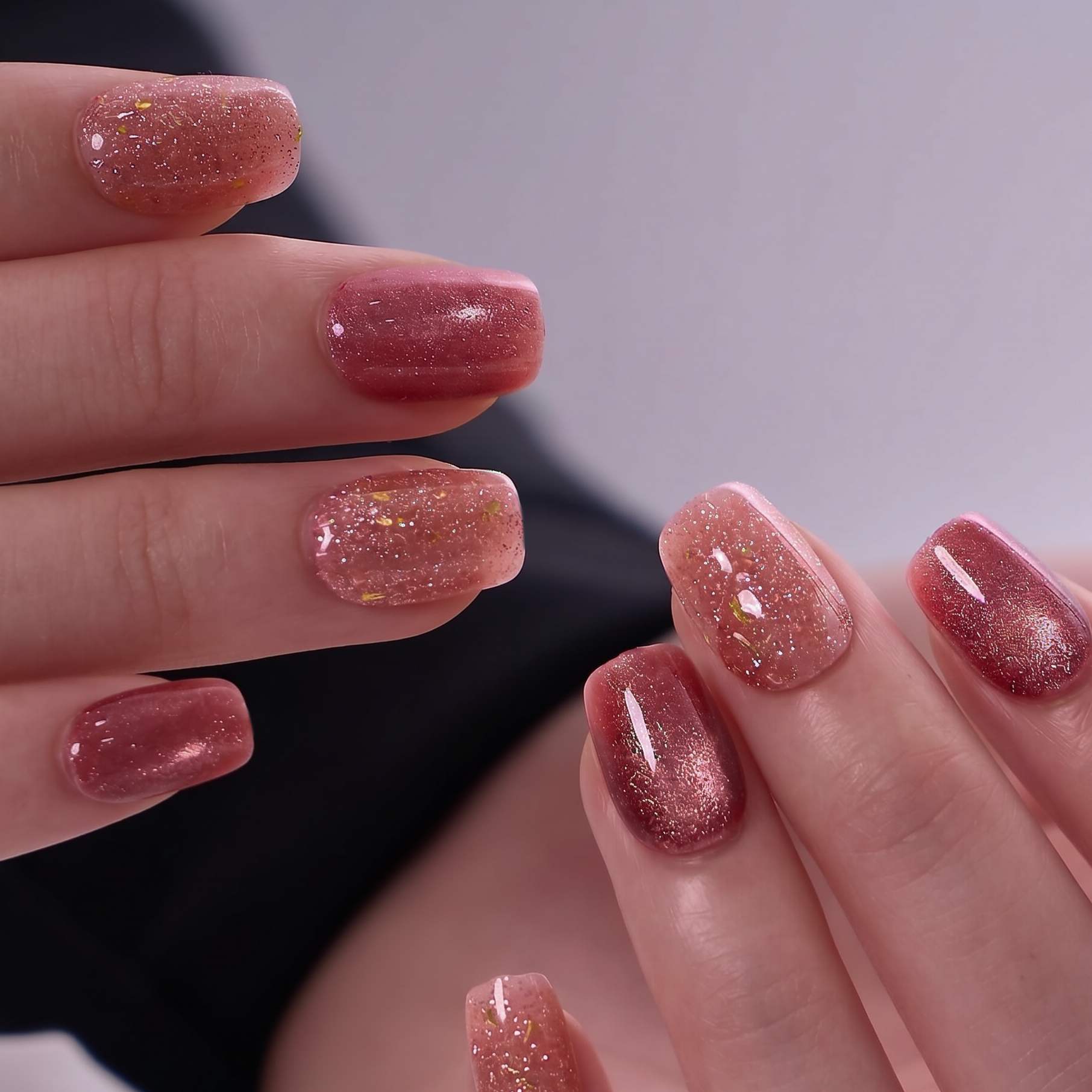 Velvet Stardust S Squoval squoval press-on nails
