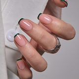 Verdant Edge S Squoval short squoval press-on nails