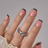 Verdant Edge S Squoval short squoval press-on nails