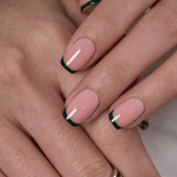 Verdant Edge S Squoval short squoval press-on nails