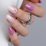 Violet Ease M Oval oval press-on nails