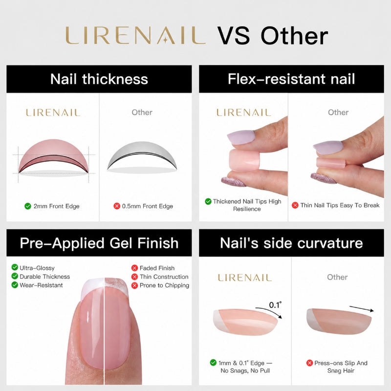 Vivid Dot Veil medium squoval press-on nail set with accessories