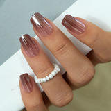 Warm Gradient medium squoval nail detail