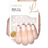 White Pearl medium squoval soft gel press-on nails