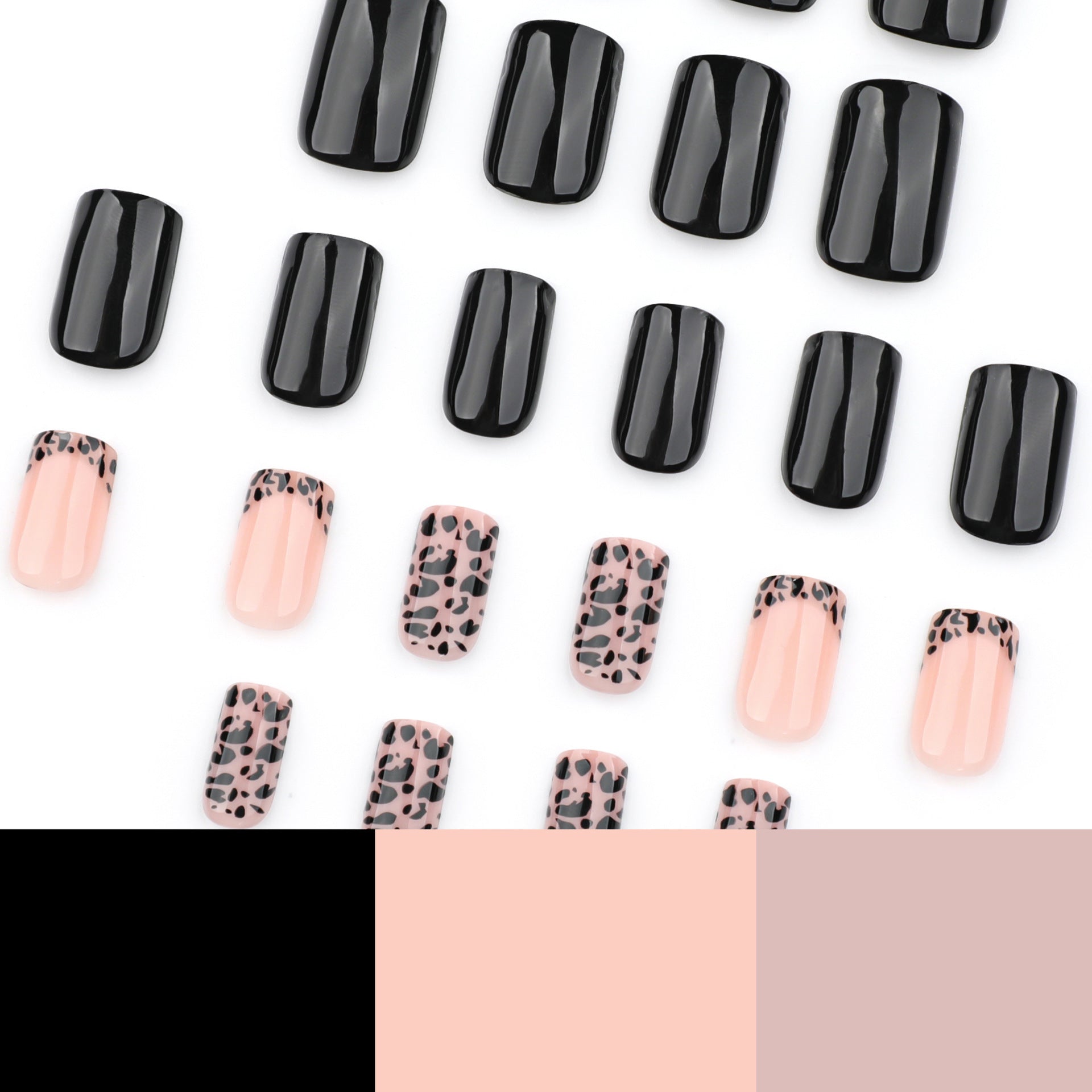 Wild Elegance short squoval press-on nail set with accessories