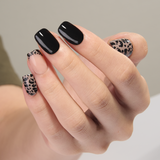 Wild Elegance short squoval press-on nails from the side