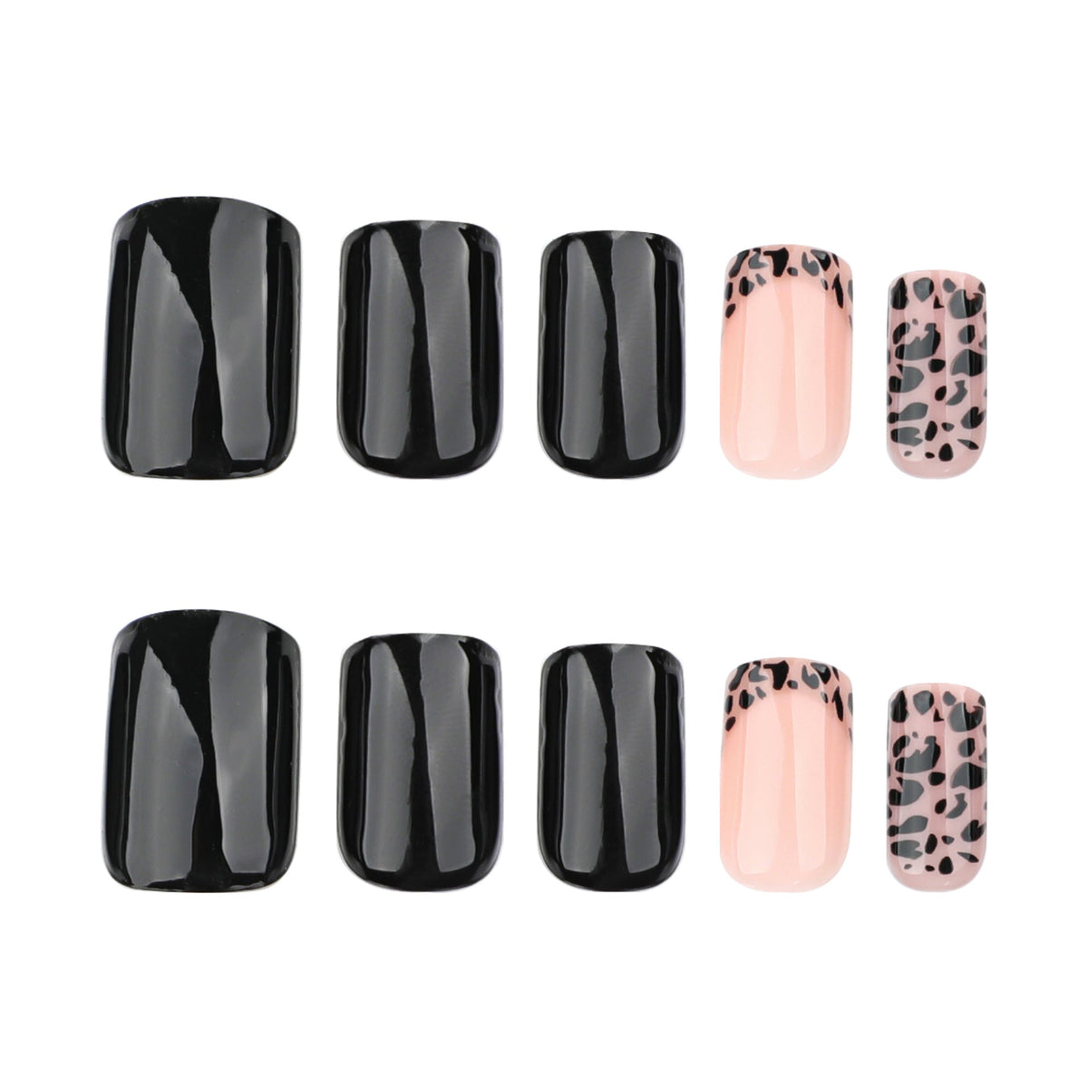 Wild Elegance short squoval press-on nail size guide