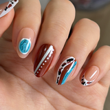 Wild Western short almond nail detail