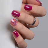 Wine Gem RS Squoval squoval press-on nails