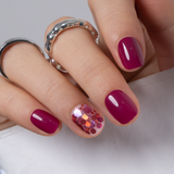 Wine Gem RS Squoval squoval press-on nails